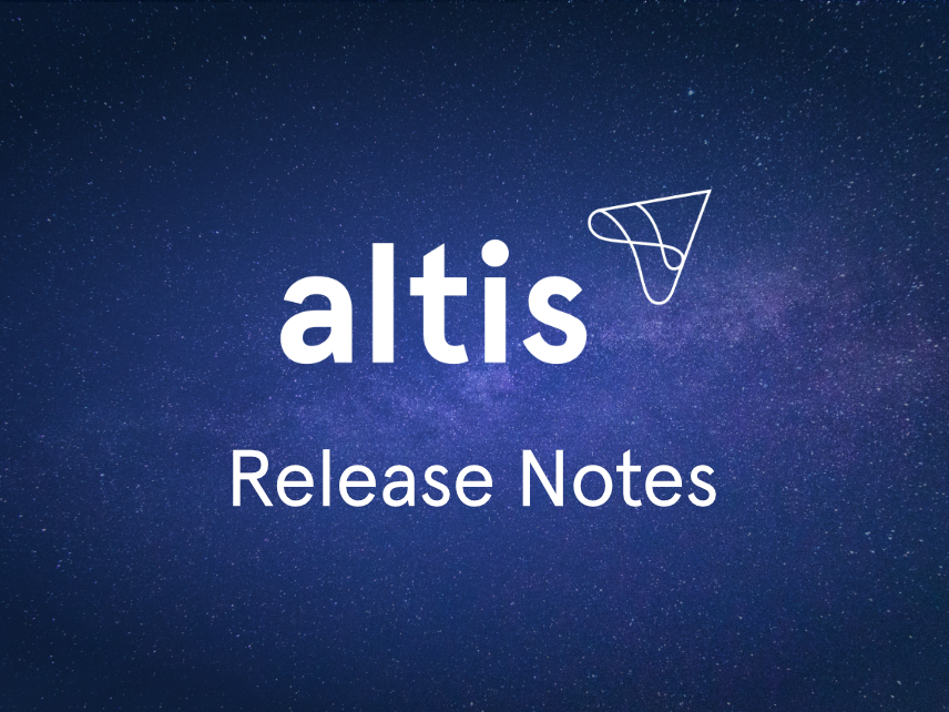 Altis 4 Release Notes